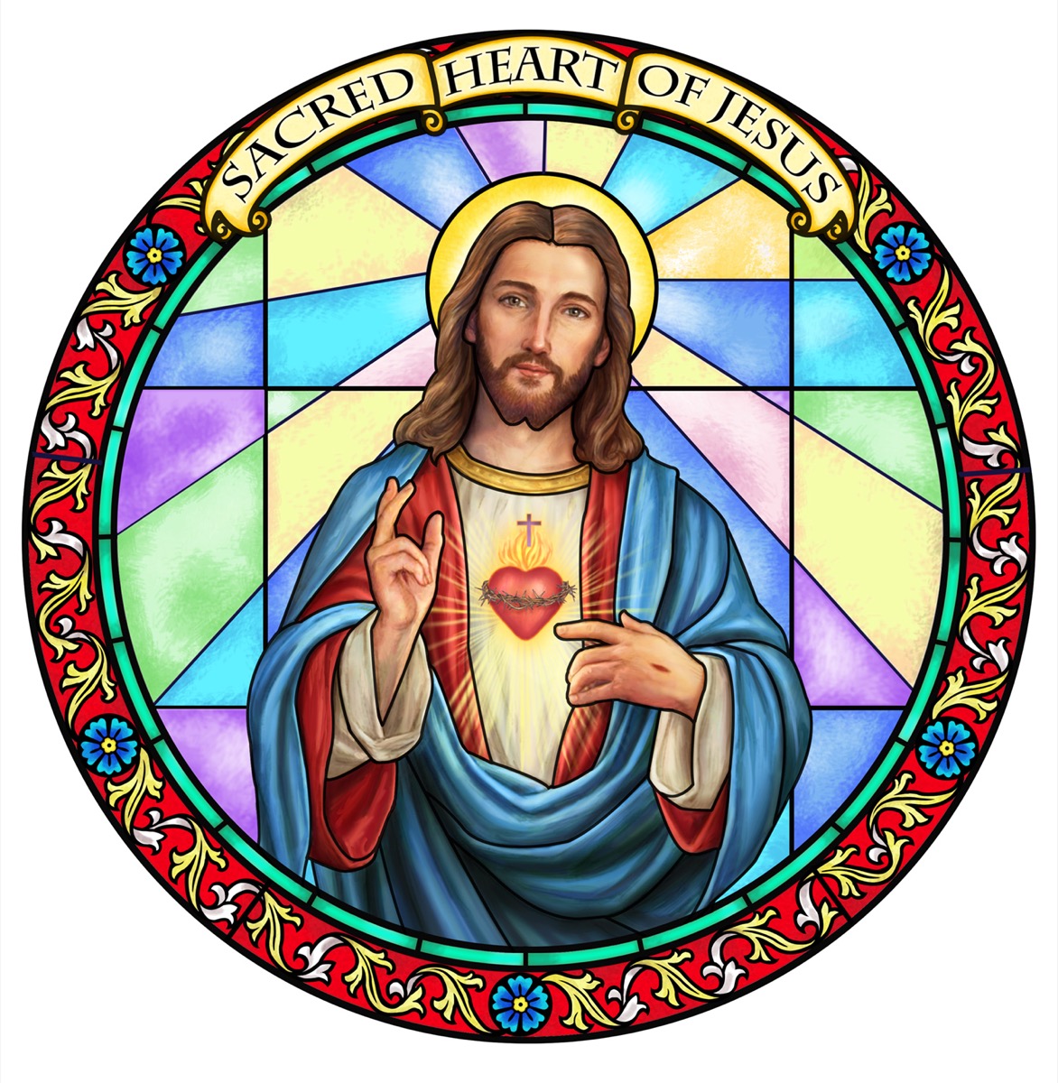 Sacred Heart of Jesus Stained Glass